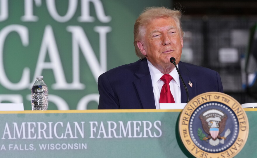 President Trump speaks at Custer Farms in Chippewa Falls, Wis., Friday, June 5, 2026.