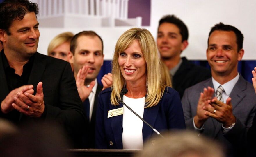 Encinitas Mayor Kristin Gaspar at the U.S. Grant, June 7, 2016.