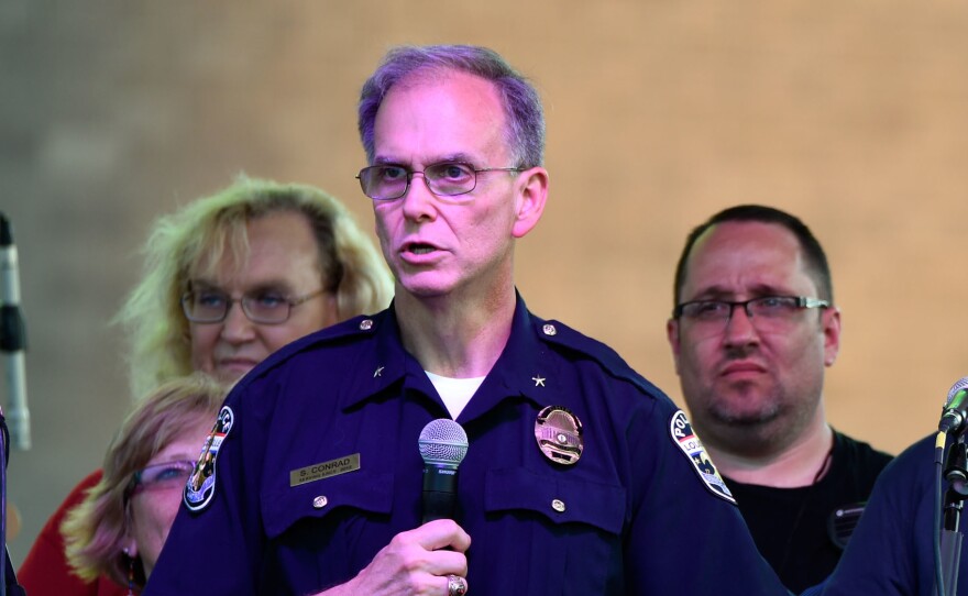 Louisville, Ky., Police Chief Steve Conrad, pictured in 2016, has been fired over the death of a black man on Monday morning.
