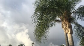 Rain clouds above San Carlos are shown, Oct. 4, 2018.