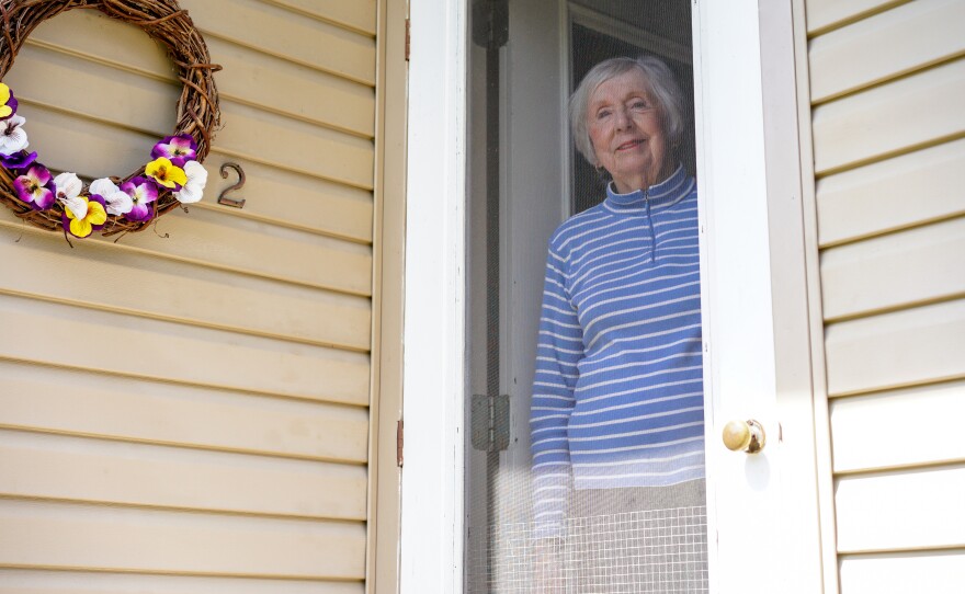 Retired nurse Anne Herz says the lockdown has helped her complete her spring cleaning earlier than usual. "I do miss seeing my family," she says.