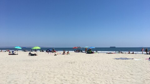Coronado beach is pictured in this image, July 6, 2018. 