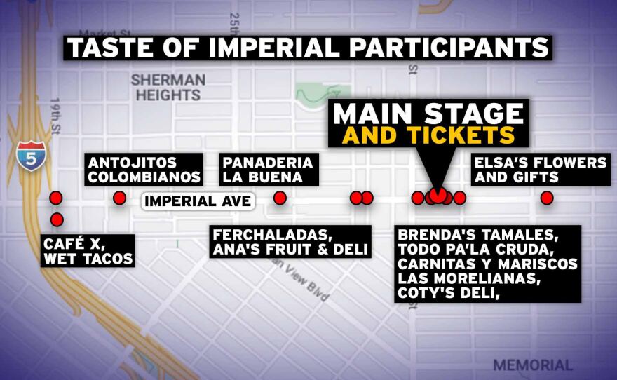 Taste of Imperial will include live music, food and beer tastings from a dozen local participants. Attendees are invited to walk Imperial Avenue and experience what the neighborhood has to offer.