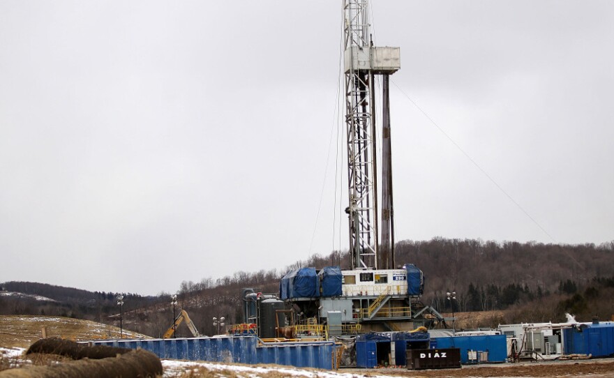 Hydraulic fracturing wells have been producing a tremendous amount of natural gas — far more than the current demand. Above, a Cabot Oil & Gas natural gas drill at a fracking site in South Montrose, Pa.