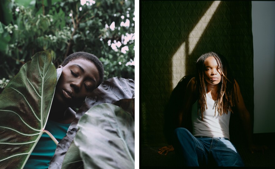 Left: portrait by: Schaun Champion Right: Portrait by Lindsay Perryman.