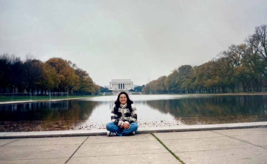 Ana Maria Cuenca in the fall of 1997, shortly after being accepted to Georgetown University's School of Foreign Service.