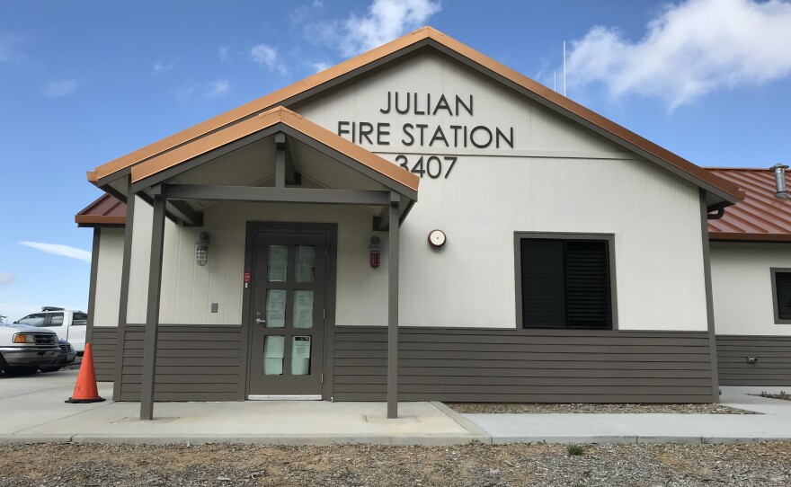 The exterior of Julian Fire Station 56 on April 9, 2019.