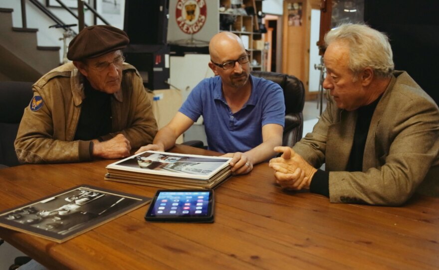 Michael Zagaris and Tim Mantoani with Lenny Ignelzi at Tim's Studio, 2014.