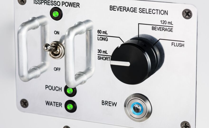 The machine fills a drink pouch with Italian espresso. Its designers think it will make for better coffee breaks aboard the space station.