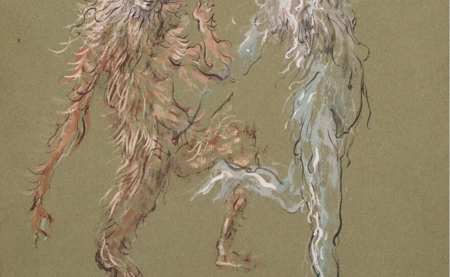 Costume design for « Le Rêve de Léonor », 1949, Leonor Fini, Gouache on colored paper