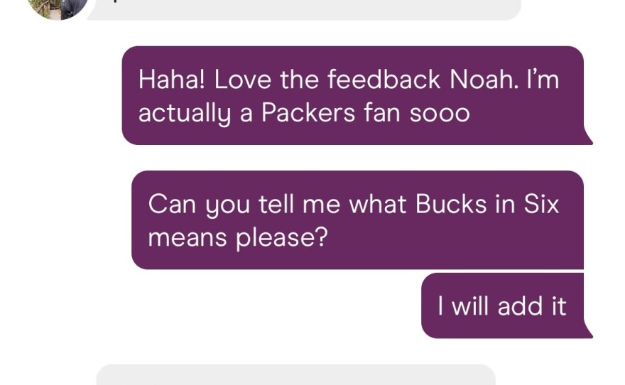 Despite the motives of the match, Noah Turecek and Kristi Johnston hit it off and have made plans for virtual drinks - though it may have to wait until after the election.