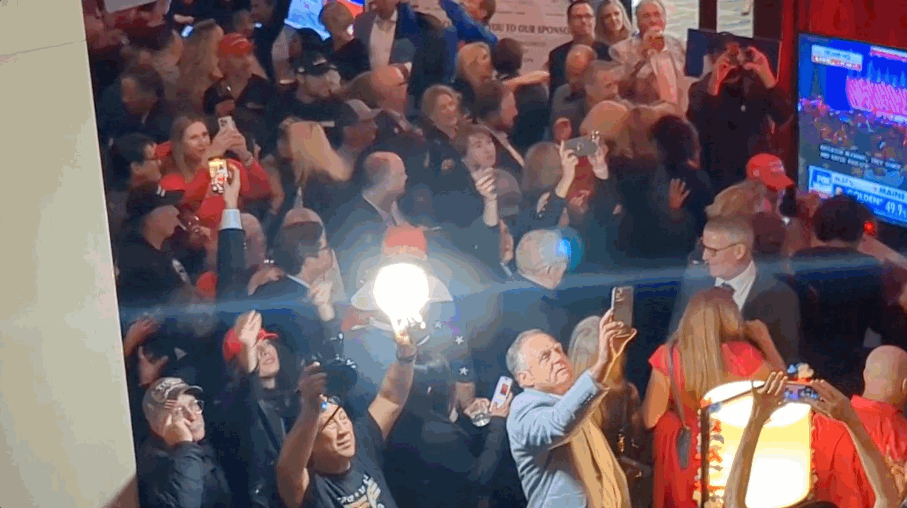 Republicans celebrate former President Donald Trump's election as U.S. president for a second term on Nov. 5, 2024 at the US Grant Hotel.