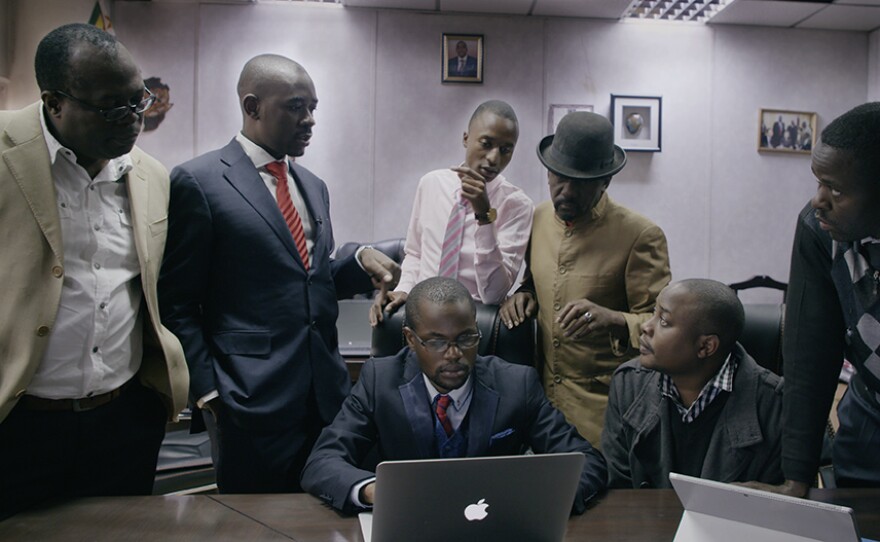 Nelson Chamisa and his team at the office (undated photo)