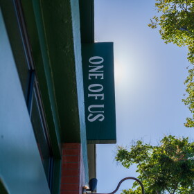 The sign above One of Us, a women's sports bar in North Park, San Diego, is shown on July 22, 2026.