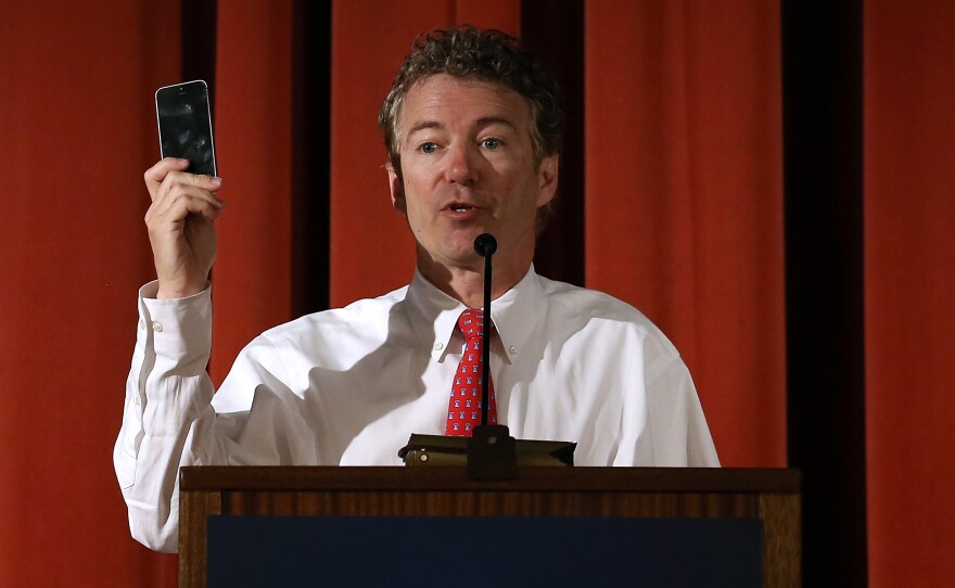 Sen. Rand Paul could catch a political updraft from President Obama's decision to restrict NSA telephone data collection efforts.