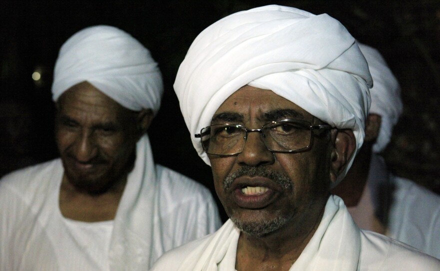 Sudan's President Omar al-Bashir, shown here on Aug. 27, has applied for a visa to come to the annual United Nations General Assembly next week. However, the International Criminal Court has indicted Bashir on genocide charges and the U.S. has not yet said whether he will be allowed in the country.
