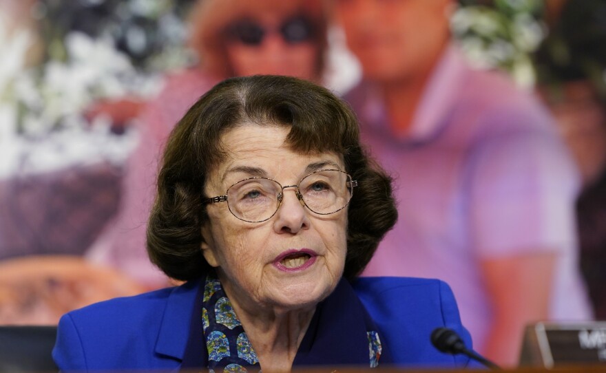 Sen. Dianne Feinstein, D-Calif., speaks during a confirmation hearing for Supreme Court nominee Amy Coney Barrett on Capitol Hill on Monday.