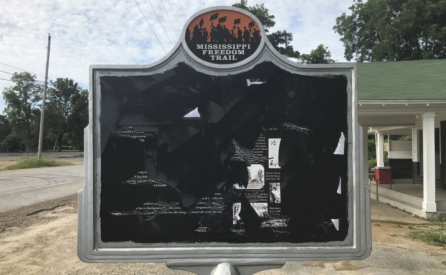 This marker in Money, Miss., remembering black teenager Emmett Till, who was kidnapped and killed in 1955, has been vandalized more than once, most recently this month.