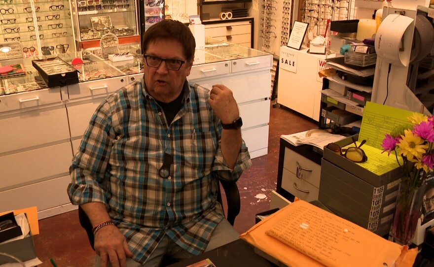 Eyes on Fifth owner Phil Harris is shown in his store on July 21, 2025.