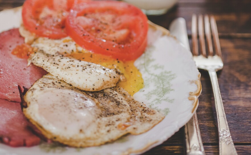 Fried bologna and eggs is one of the dishes included in The Cash And Carter Family Cookbook.