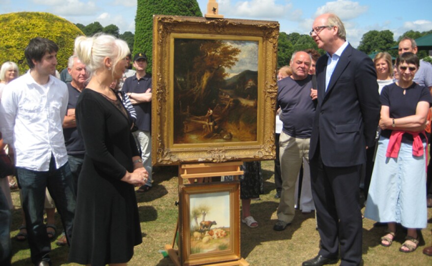 Mark Poltimore examines a possible Constable painting.