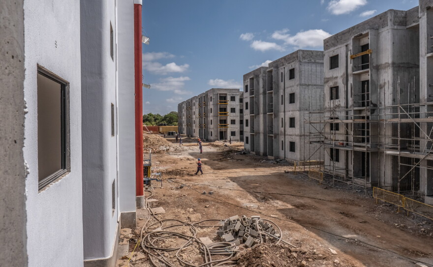 A construction site at Tatu City, where trainees worked and several graduates are now employed.