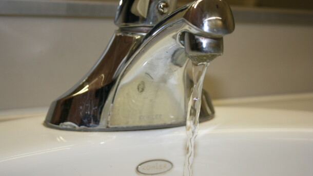 An undated file photo of water running from a faucet.