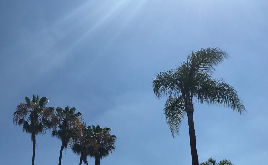 Sunny skies in San Diego County, July 18, 2020.