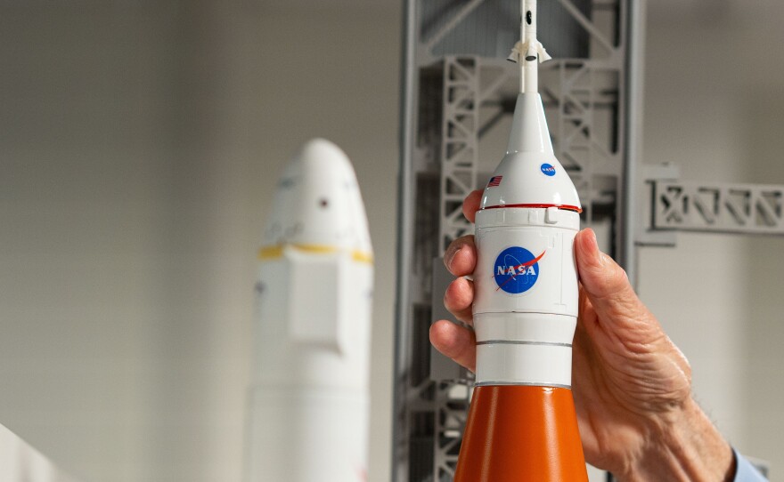 NASA Administrator Bill Nelson has a collection of model spacecraft in his Washington, D.C., office.