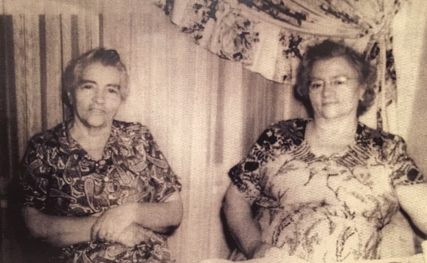 Theresa Tamburelli (right) with sister Rosie Martini. Tamburelli is credited with creating Napa's malfatti.