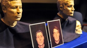 The facial reconstruction of the two USS Monitor Sailors whose remains were discovered inside the gun turret of the ship are revealed during a ceremony sponsored by the U.S. Navy Memorial Foundation, March 6, 2012.