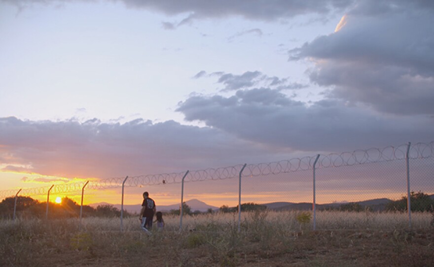 This still was taken at the Malakasa refugee camp in Greece. FRONTLINE tells the intimate stories of refugees and migrants, caught in Europe's tightened borders. Amid the ongoing migration crisis, the film follows personal journeys over two years, as countries become less welcoming to those seeking refuge.