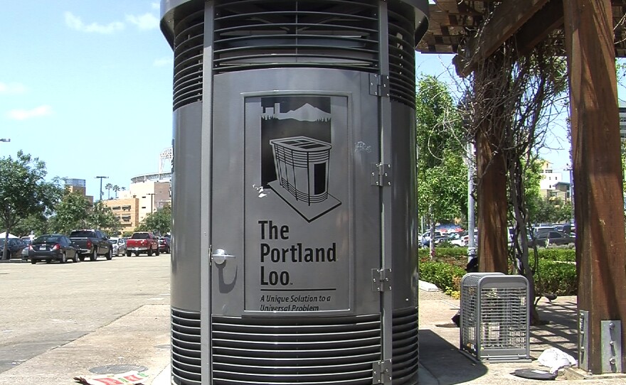 The Portland Loo at 14th and L streets in downtown San Diego, July 22, 2015.