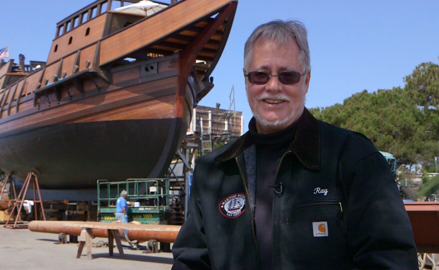 San Diego Maritime Museum president and CEO Ray Ashley at the San Salvador construction site, April 10, 2015.