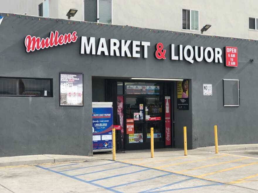 The storefront of Mullens Market & Liquor on Imperial Avenue, near 30th Street, is pictured, Jan. 10, 2022.