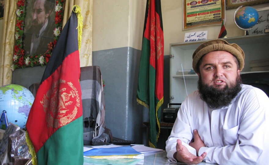 Jaleb Mubin Zarifi, principal of Nadera high school in Kabul, encourages a purely religious curriculum — the same that would have been taught under the Taliban. He says more bad than good has come with the arrival of U.S. troops — even though he fought with the U.S.-supported Northern Alliance, which overthrew the Taliban in 2001.
