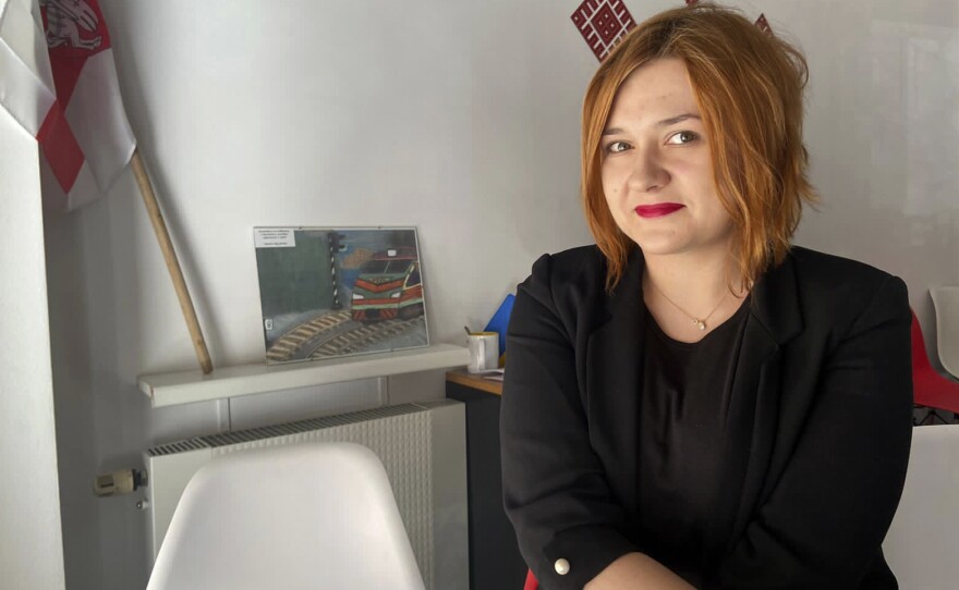 Belarusian activist Hanna Kaniewska leads a youth hub and co-working space for other Belarusians in Warsaw.