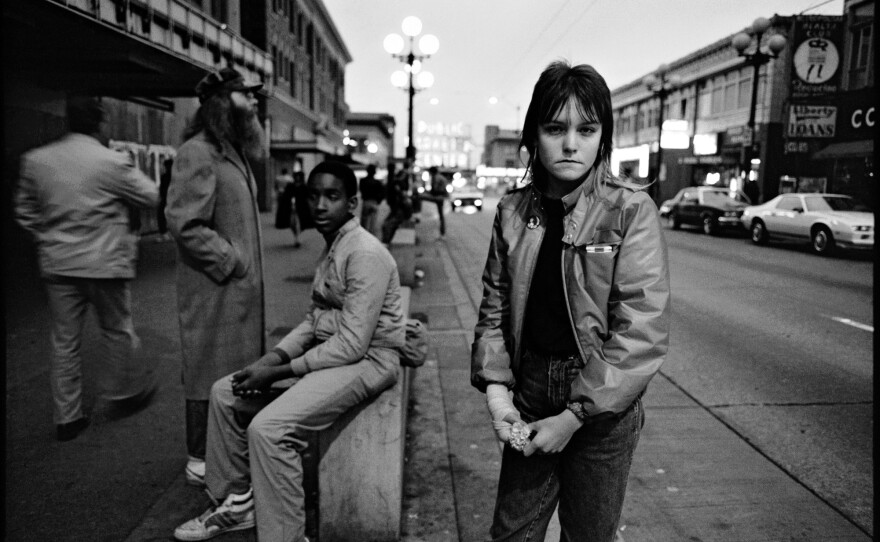 Erin Blackwell, known as "Tiny." Pike Street, Seattle, 1983.