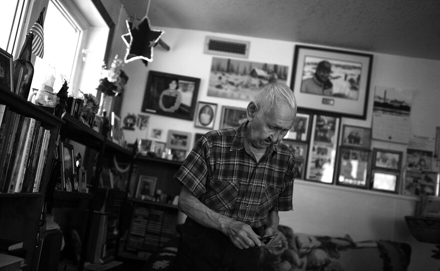 Howard Lincoln, 82, lives in the village of White Mountain in Alaska. Lincoln served with U.S. Army in Korea where he was seriously wounded in combat and received a Purple Heart. He recently suffered two minor strokes and now 'visits' a doctor over a video link, part of a growing trend in the VA.