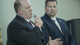 Acting Director of Immigration and Customs Enforcement Thomas Homan appeared alongside Sacramento County Sheriff Scott Jones during a community forum on immigration on March 28, 2017.