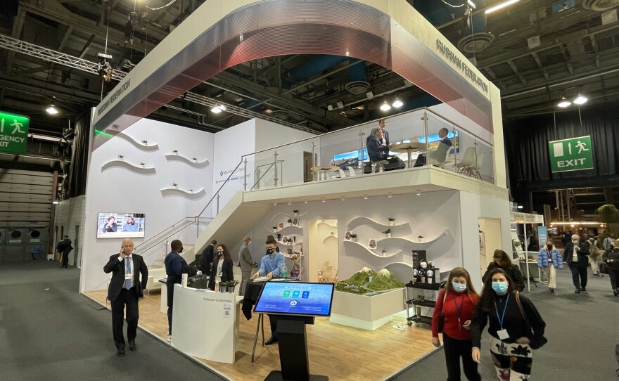 Russia's pavilion at the COP26 summit.