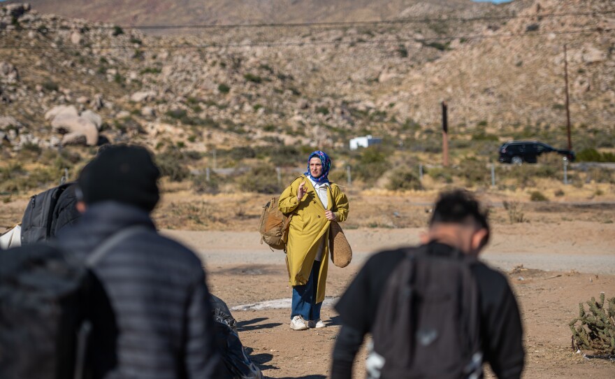 Migrants say Border Patrol tells them that if they leave the camps, they will get deported. <em> </em>
