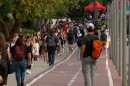 San Diego State students walking to class on the first day of fall semester, Aug. 22, 2022.