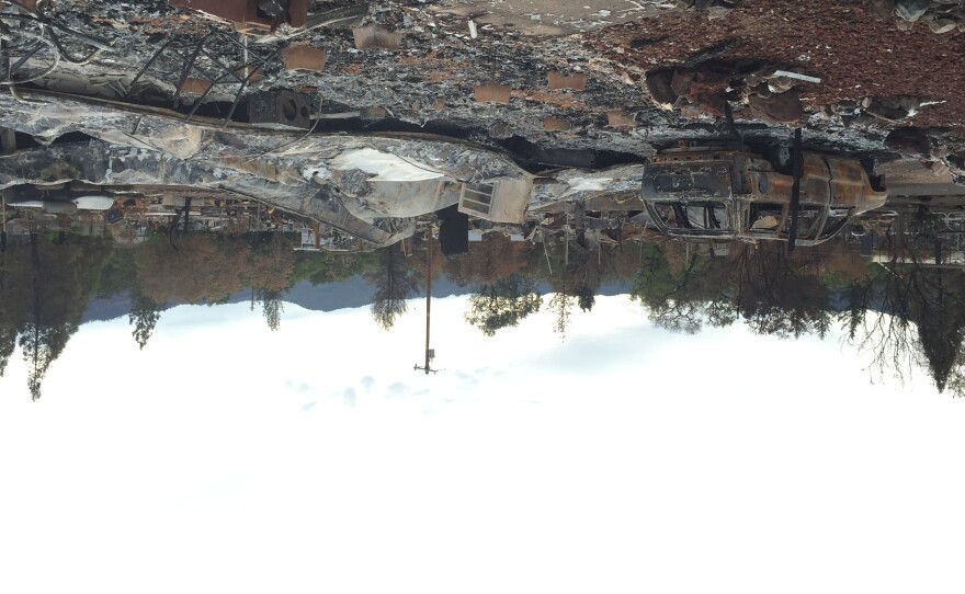 The Valley Wildfire that ignited Sept. 12 destroyed about half of the community of Middletown, Calif. Schools provide a welcome distraction from destruction like this.