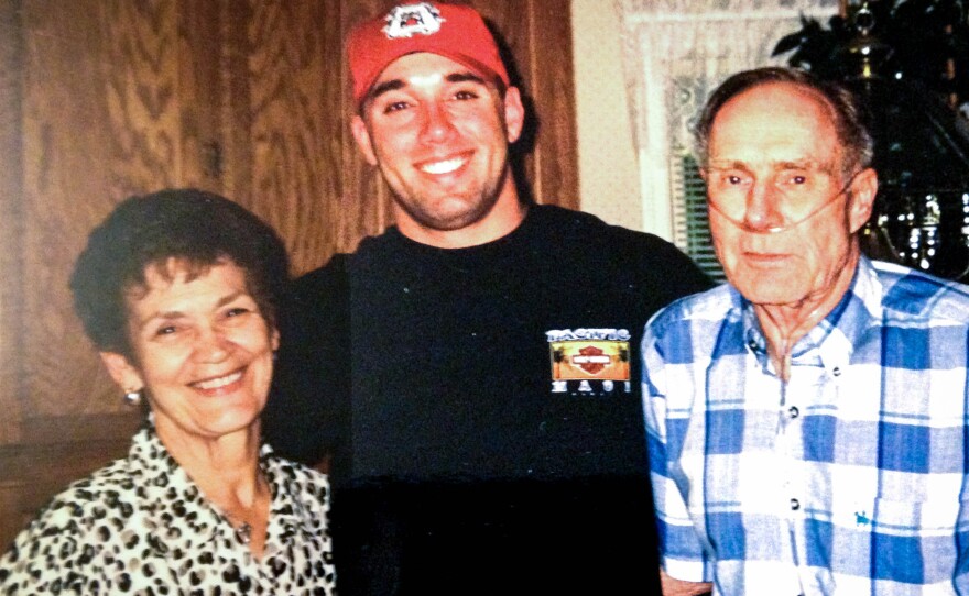 Ron Riveira with his grandparents — his stepfather's parents -- Edward and Rosemarie Feuerbach.