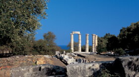 Scenic photo of the island of Samothrace, Greece. The Greek origins of the myth of Jason and the Golden Fleece touch on the island of Samothrace, the Greek sanctuary of the Great Gods.