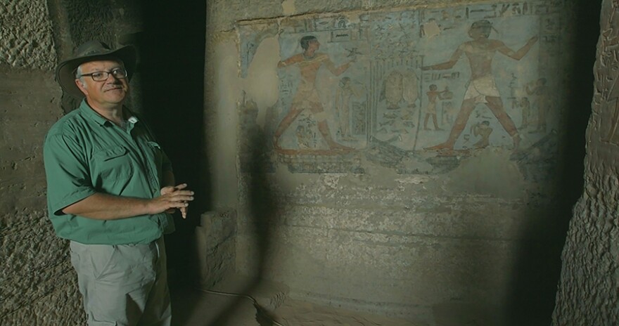 Professor Martin Bommas in Qubbet el Hawa, Egypt.