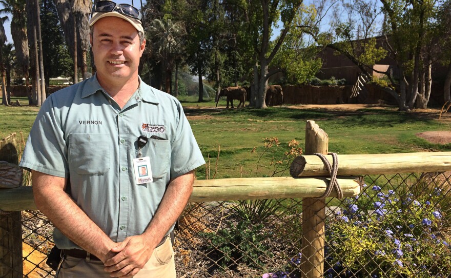 Vernon Presley is the lead elephant curator at the Fresno zoo. Software that gives elephant caretakers a wealth of data on the elephants' health and activity from day to day has helped zoo workers create more interesting social environments for the animals, Presley says.