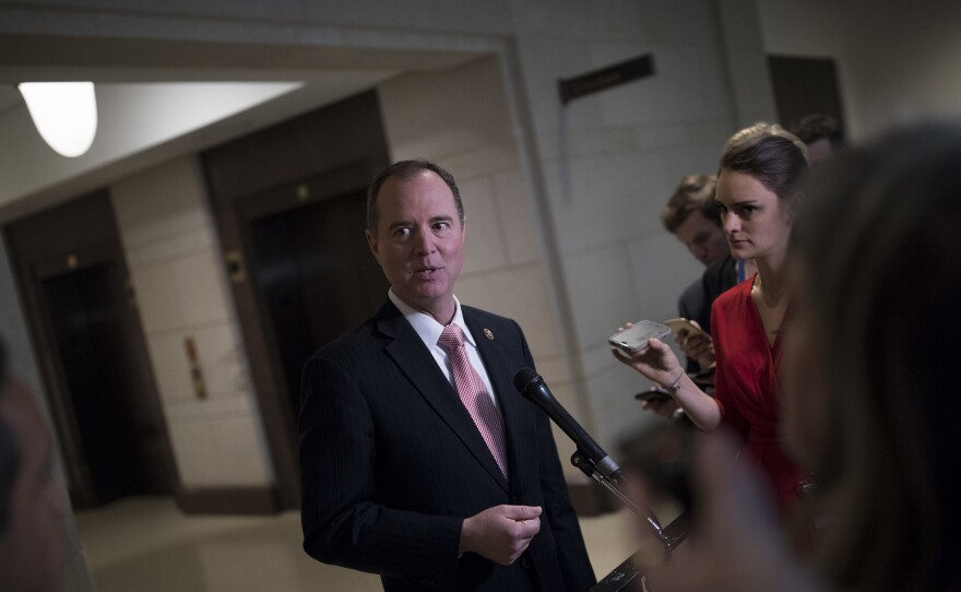 House intelligence committee ranking member Adam Schiff, a California Democrat, said Russian operatives "previewed" their plan to release emails to Trump aides.