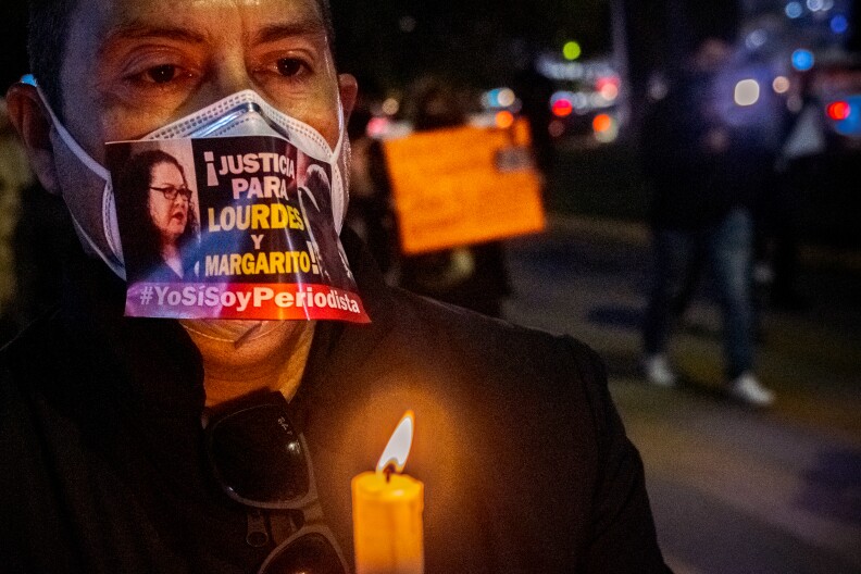 Hundreds came out in Tijuana and across Mexico to demand the killings of Mexican journalists be stopped, January 25, 2022.